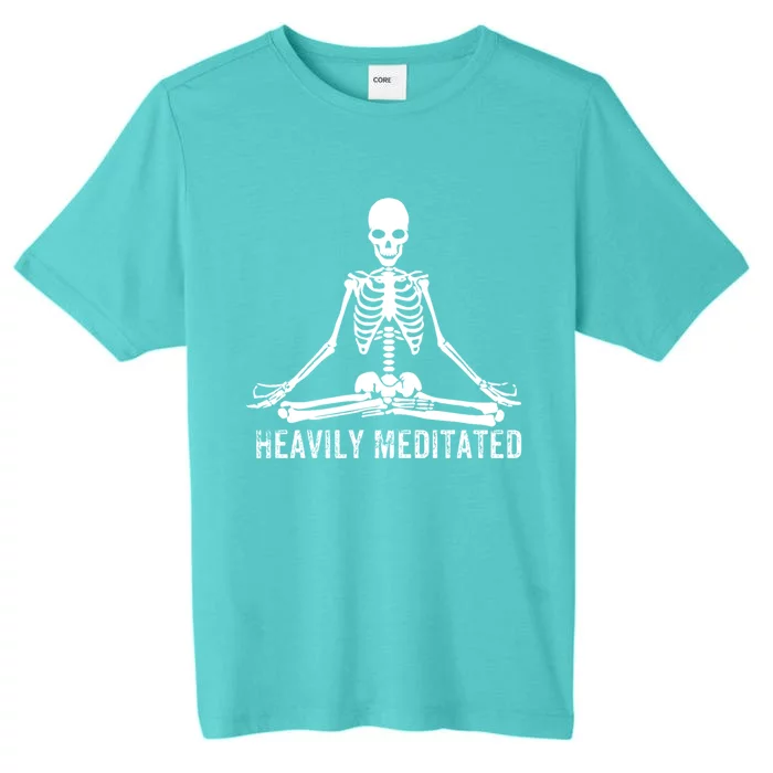 Yoga Skeleton Heavily Meditated Gift ChromaSoft Performance T-Shirt