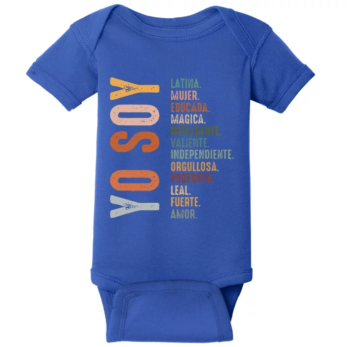 Yo Soy Hispanic Mujer Latina Camisa De Latina Chingona Baby Bodysuit