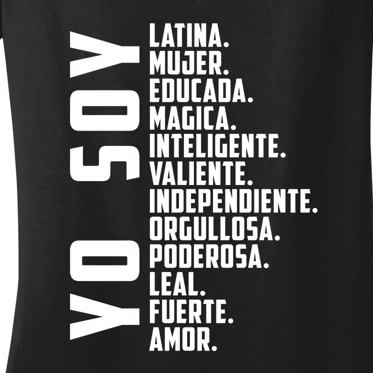 Yo Soy Hispanic Mujer Latina Camisa De Latina Chingona Women's V-Neck T-Shirt