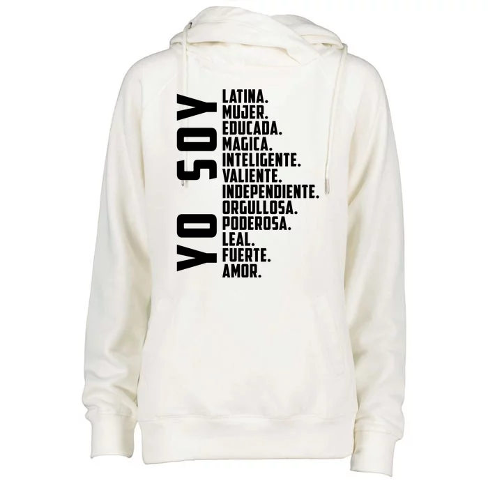 Yo Soy Hispanic Mujer Latina Camisa De Latina Chingona Womens Funnel Neck Pullover Hood