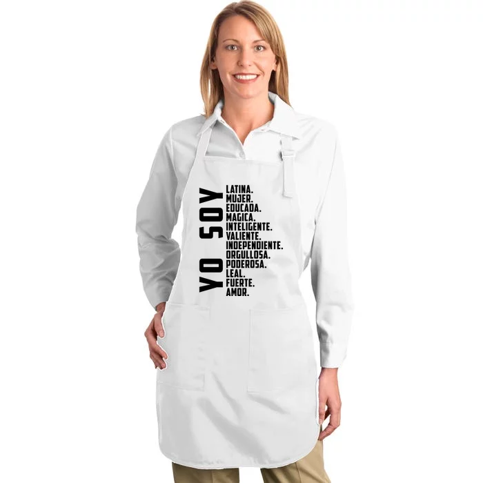 Yo Soy Hispanic Mujer Latina Camisa De Latina Chingona Full-Length Apron With Pocket