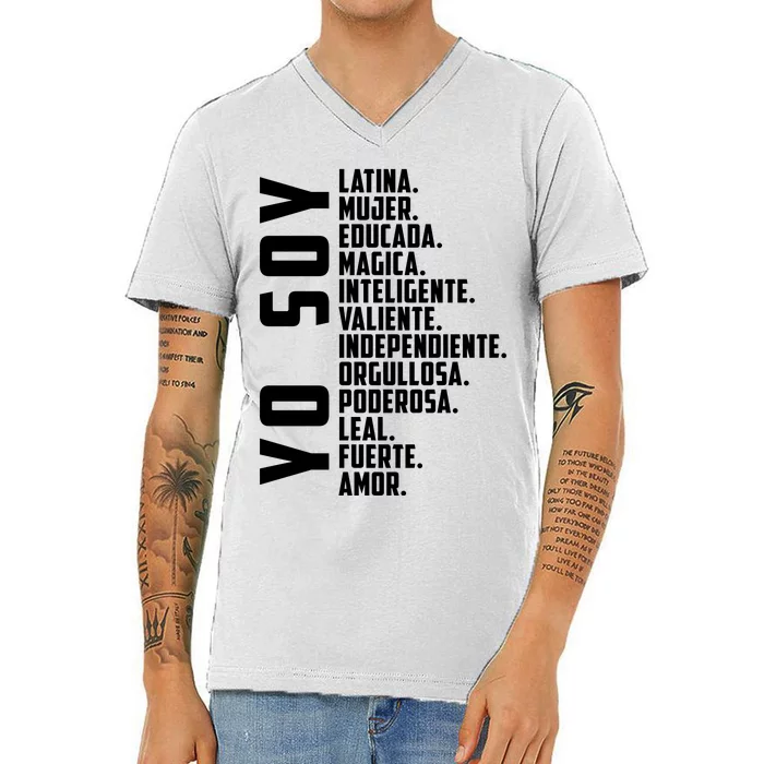 Yo Soy Hispanic Mujer Latina Camisa De Latina Chingona V-Neck T-Shirt