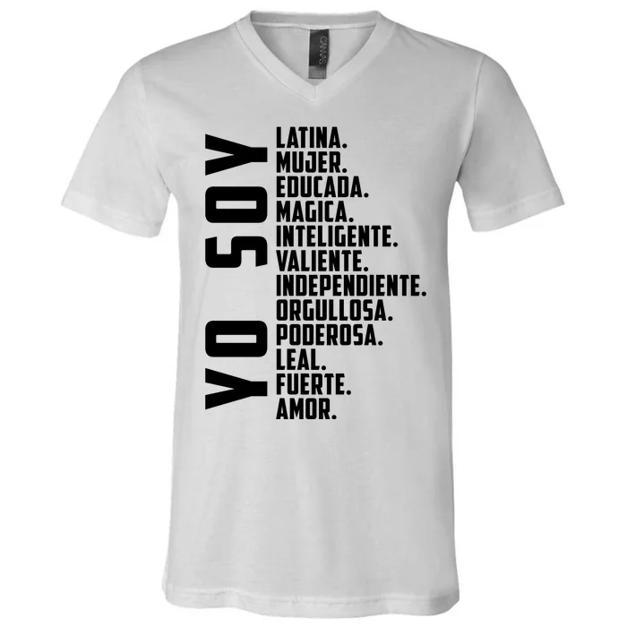 Yo Soy Hispanic Mujer Latina Camisa De Latina Chingona V-Neck T-Shirt