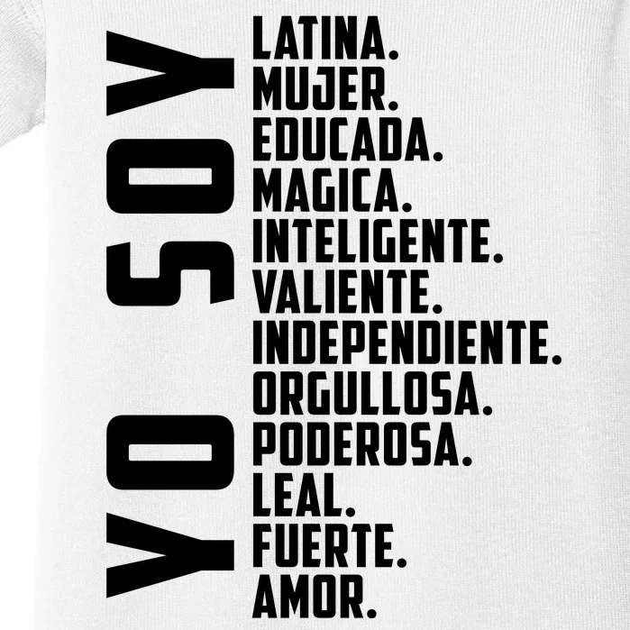 Yo Soy Hispanic Mujer Latina Camisa De Latina Chingona Baby Bodysuit