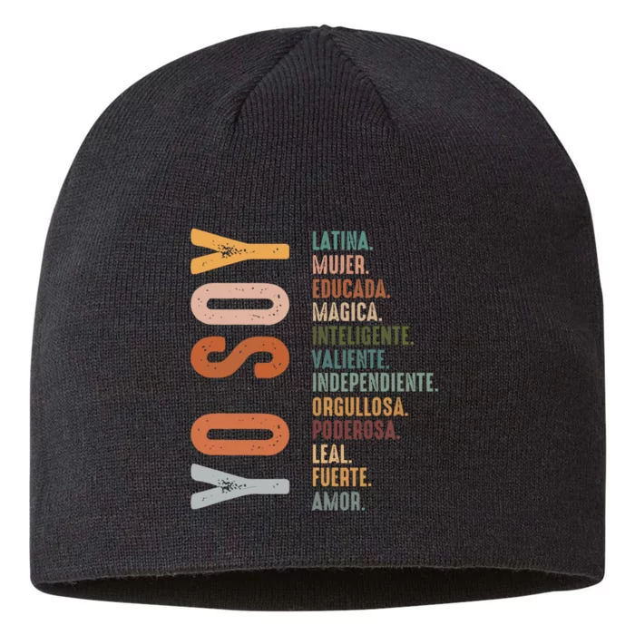 Yo Soy Hispanic Mujer Latina Camisa De Latina Chingona 8 1/2in Sustainable Knit Beanie