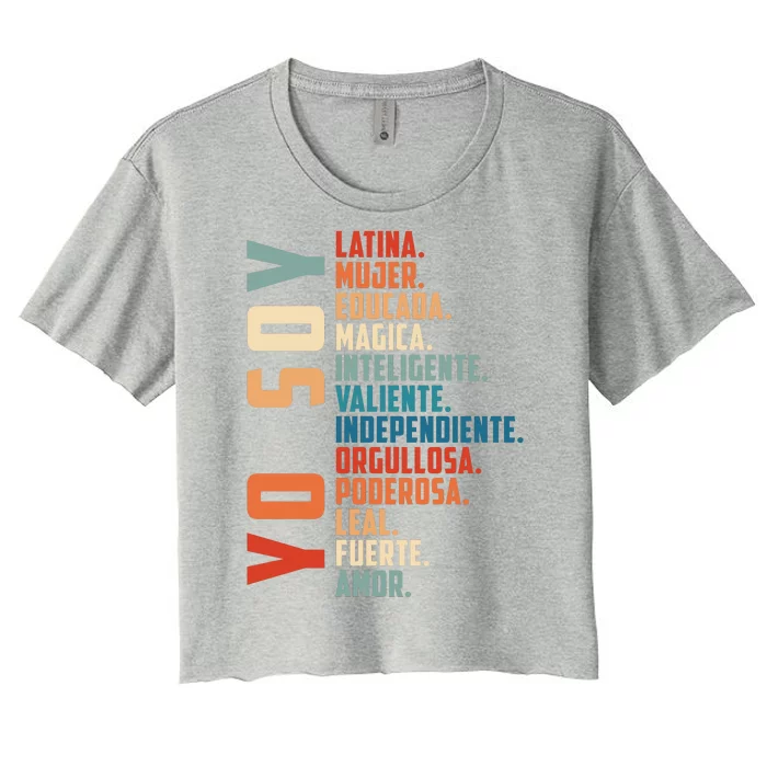 Yo Soy Hispanic Mujer Latina Camisa De Latina Chingona Women's Crop Top Tee