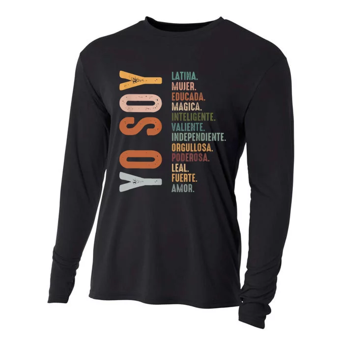 Yo Soy Hispanic Mujer Latina Camisa De Latina Chingona Cooling Performance Long Sleeve Crew