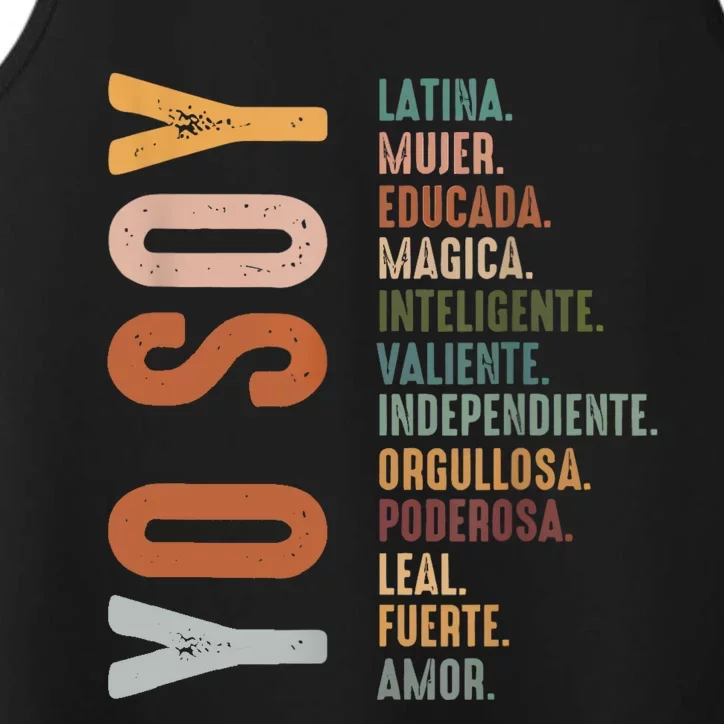 Yo Soy Hispanic Mujer Latina Camisa De Latina Chingona Performance Tank