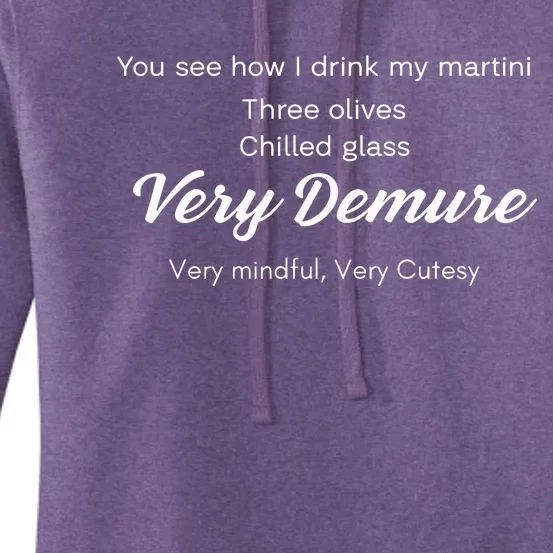 You See How I Drink My Martini Three Olives Chilled Glass Women's Pullover Hoodie