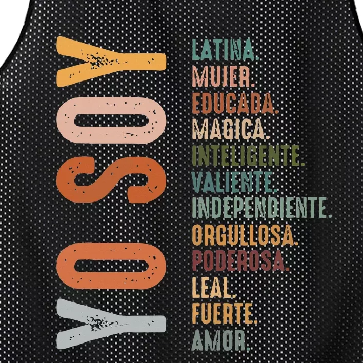 Yo Soy Hispanic Mujer Latina Camisa De Latina Chingona Mesh Reversible Basketball Jersey Tank