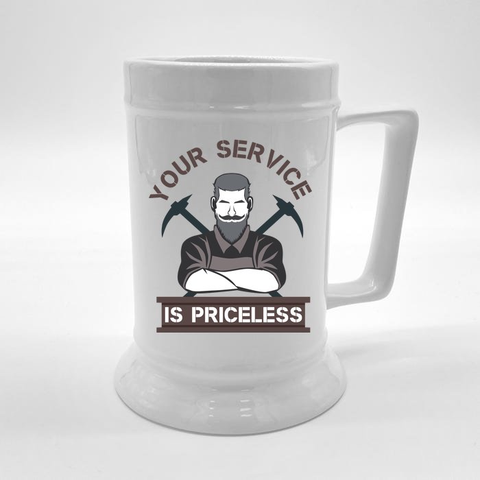 Your Service Is Priceless Front & Back Beer Stein