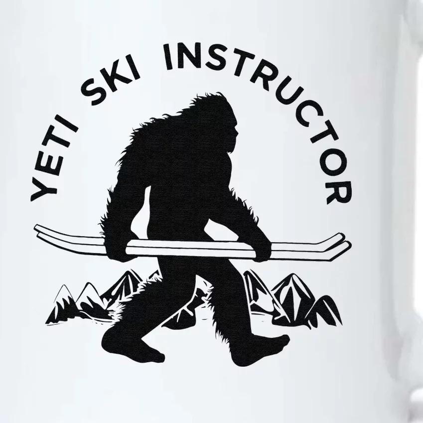 Yeti Ski Instructor Mountain Ape Snowman Skiin Black Color Changing Mug