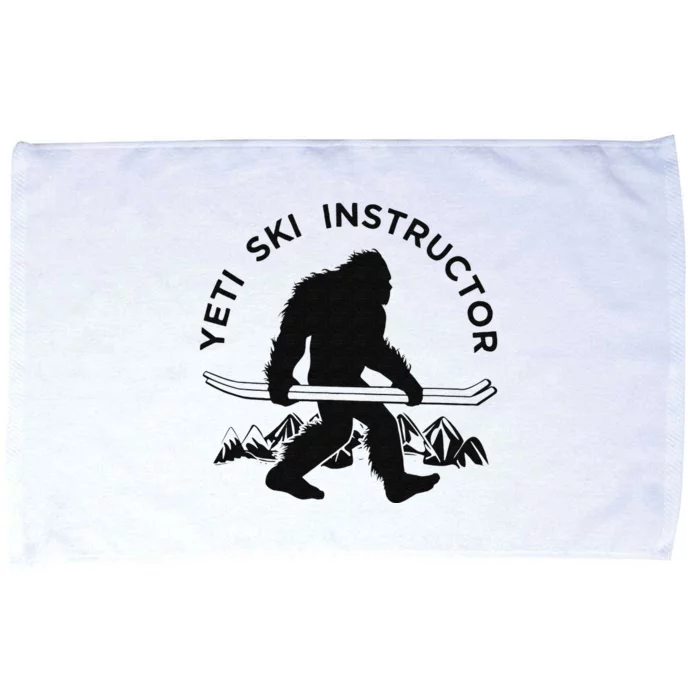 Yeti Ski Instructor Mountain Ape Snowman Skiin Microfiber Hand Towel