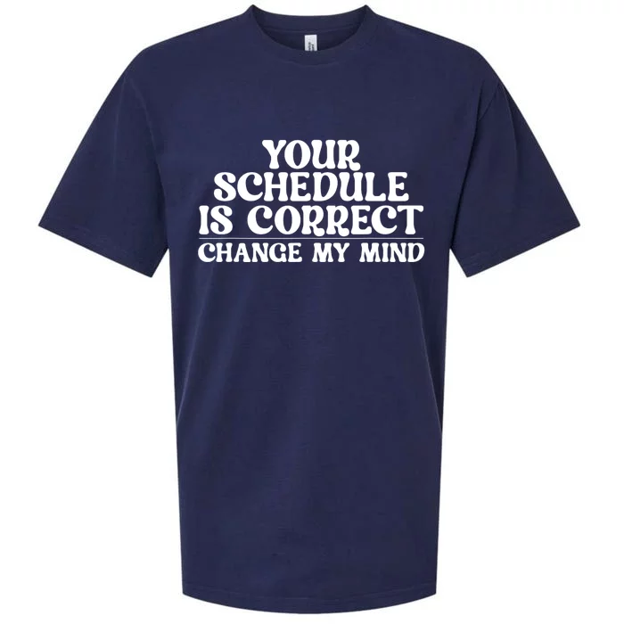 Your Schedule Is Correct Change My Mind School Counselor Sueded Cloud Jersey T-Shirt