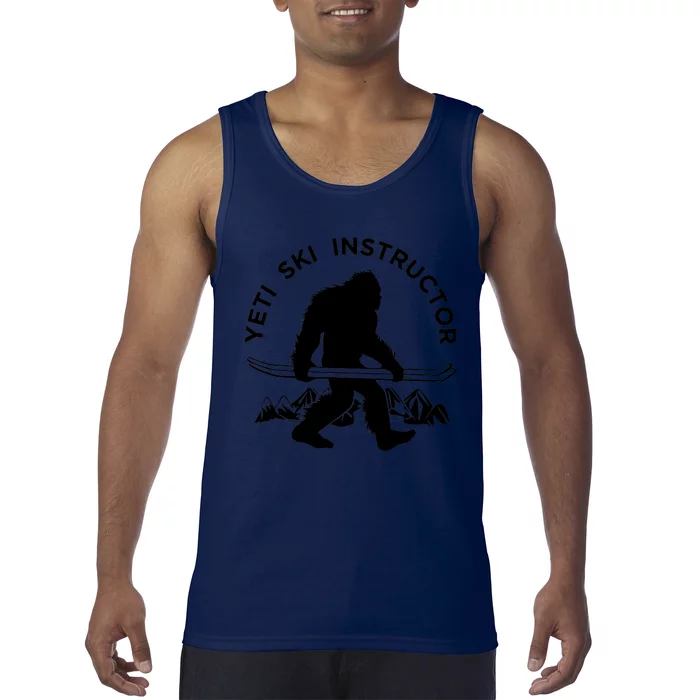 Yeti Ski Instructor Tee, Mountain Ape Snowman Skiing Tank Top