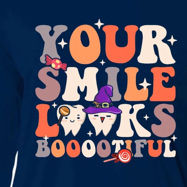 Your Smile Looks Bootiful Dentist Halloween Spooky Groovy Cooling Performance Long Sleeve Crew