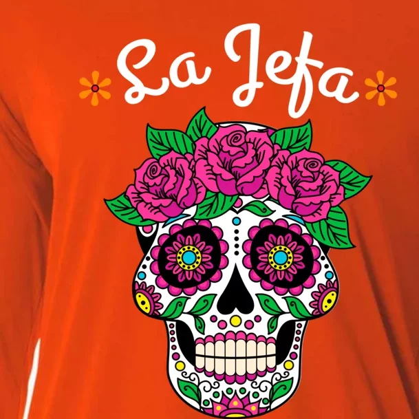 Yo Soy La Jefa Dia De Los Muertos Day Of The Dead Cute Gift Cooling Performance Long Sleeve Crew