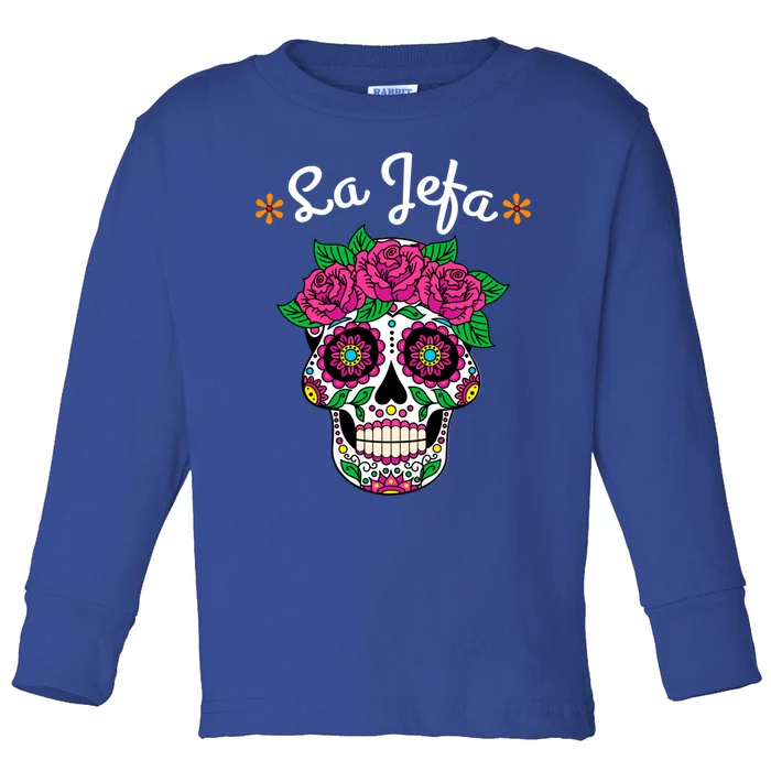 Yo Soy La Jefa Dia De Los Muertos Day Of The Dead Cute Gift Toddler Long Sleeve Shirt