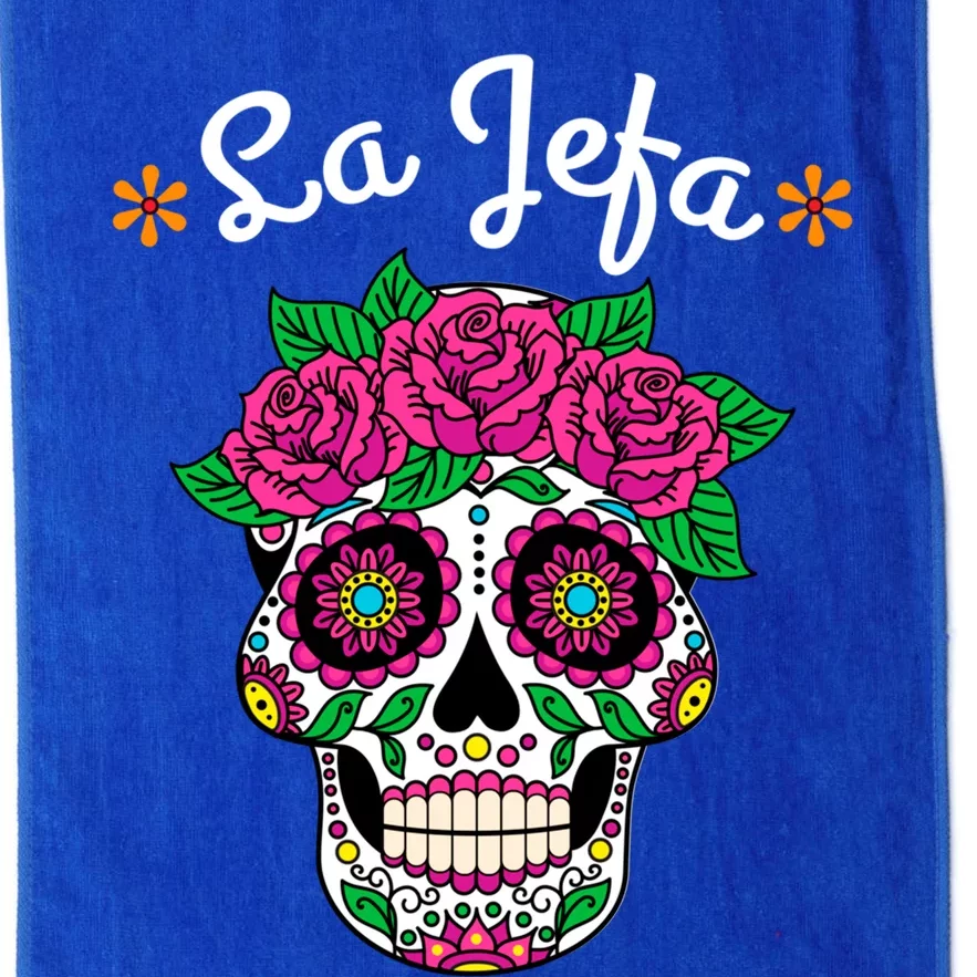 Yo Soy La Jefa Dia De Los Muertos Day Of The Dead Cute Gift Platinum Collection Golf Towel