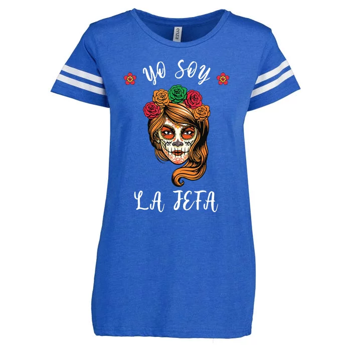 Yo Soy La Jefa Dia De Los Muertos Day Of The Dead For Enza Ladies Jersey Football T-Shirt