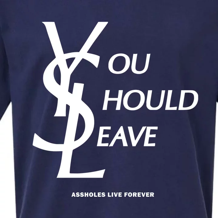 You Should Leave Assholes Live Forever Sueded Cloud Jersey T-Shirt