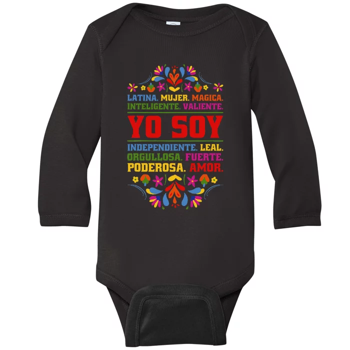 Yo Soy Latina Hispanic Heritage Month Gift Baby Long Sleeve Bodysuit