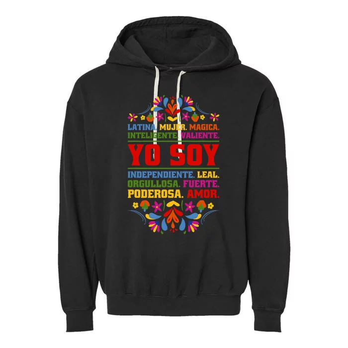 Yo Soy Latina Hispanic Heritage Month Garment-Dyed Fleece Hoodie