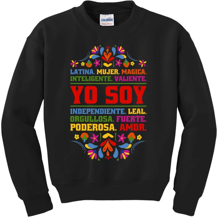 Yo Soy Latina Hispanic Heritage Month Kids Sweatshirt