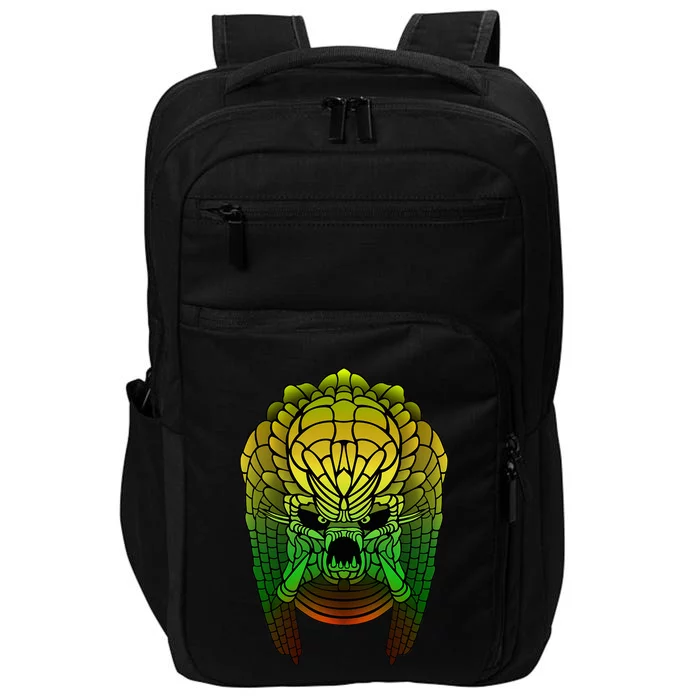 Yautja. Scifi Monster Design Impact Tech Backpack