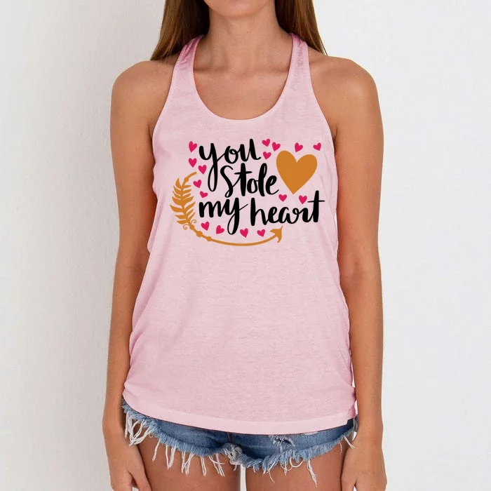 You Stole My Heart Women's Knotted Racerback Tank