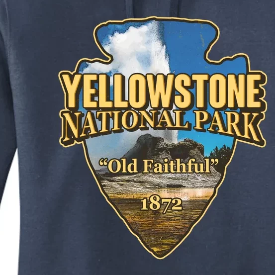 Yellow Stone National Park Old Faithful 1872 Arrow Head Women's Pullover Hoodie