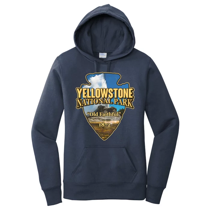 Yellow Stone National Park Old Faithful 1872 Arrow Head Women's Pullover Hoodie