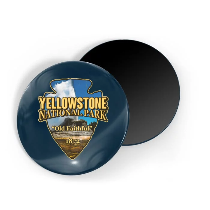 Yellow Stone National Park Old Faithful 1872 Arrow Head Magnet