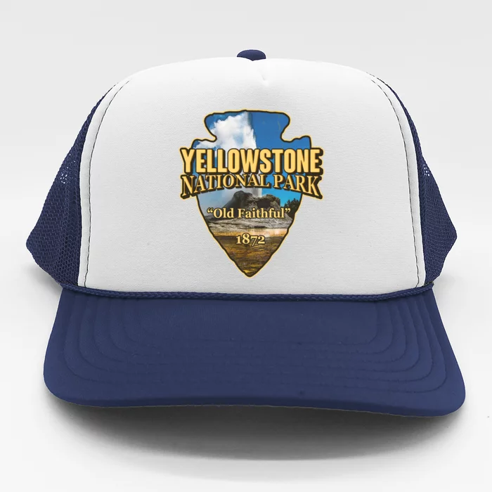 Yellow Stone National Park Old Faithful 1872 Arrow Head Trucker Hat