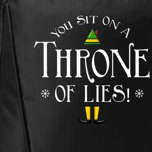 You Sit On A Throne Of Lies! Funny Christmas Fake Santa Gift City Backpack