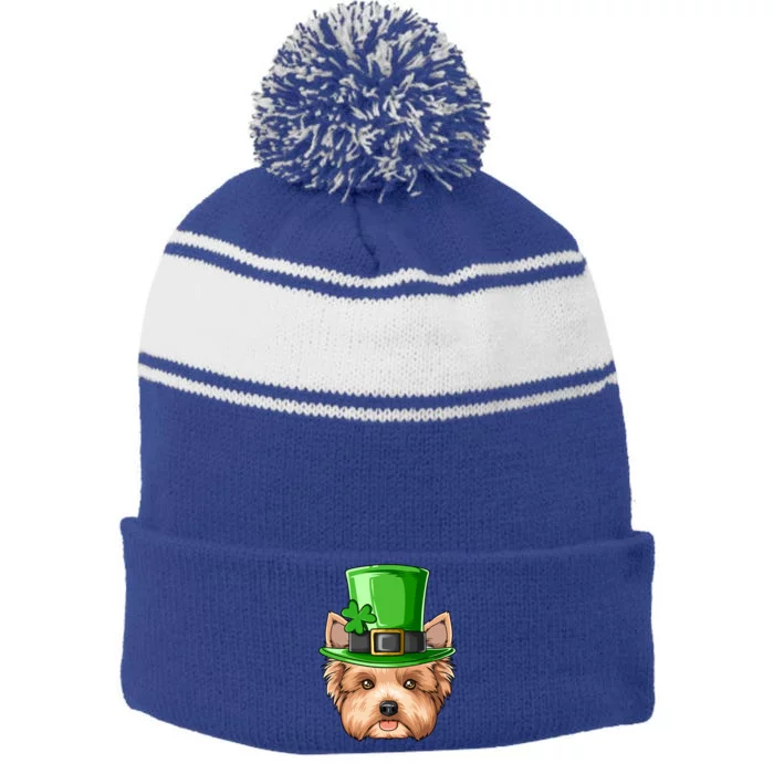 Yorkshire St Patricks Day Irish Leprechaun Yorkshire Gift Stripe Pom Pom Beanie