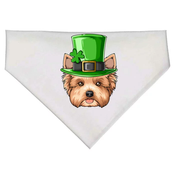 Yorkshire St Patricks Day Irish Leprechaun Yorkshire Gift USA-Made Doggie Bandana