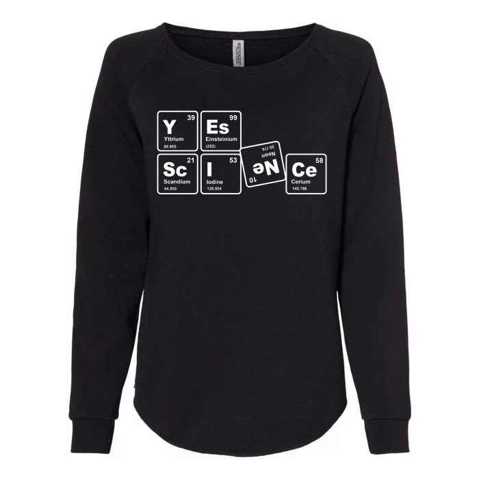 Yes Science Periodic Table Womens California Wash Sweatshirt