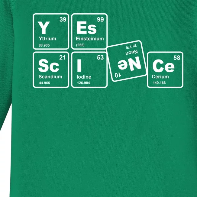 Yes Science Periodic Table Baby Long Sleeve Bodysuit