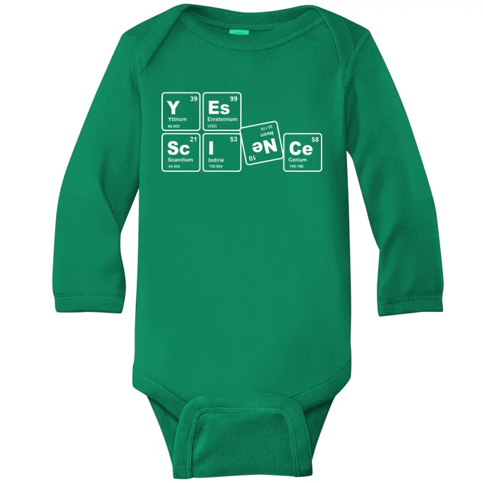 Yes Science Periodic Table Baby Long Sleeve Bodysuit