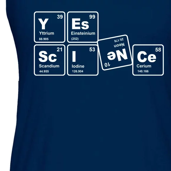 Yes Science Periodic Table Ladies Essential Flowy Tank