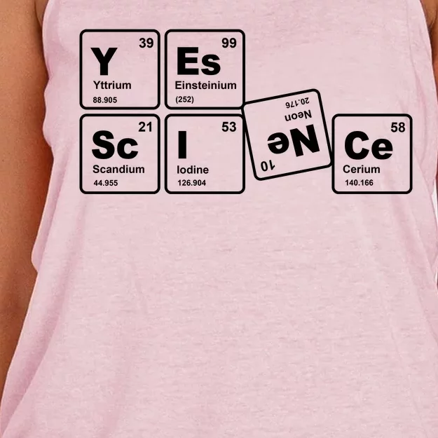 Yes Science Periodic Table Women's Knotted Racerback Tank