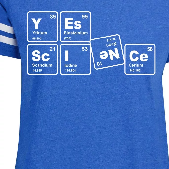 Yes Science Periodic Table Enza Ladies Jersey Football T-Shirt