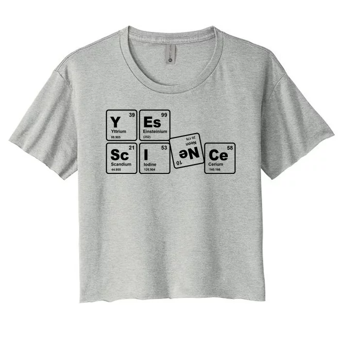 Yes Science Periodic Table Women's Crop Top Tee