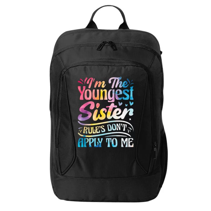 Youngest Sister Rules Don't Apply To Me Funny Matching City Backpack