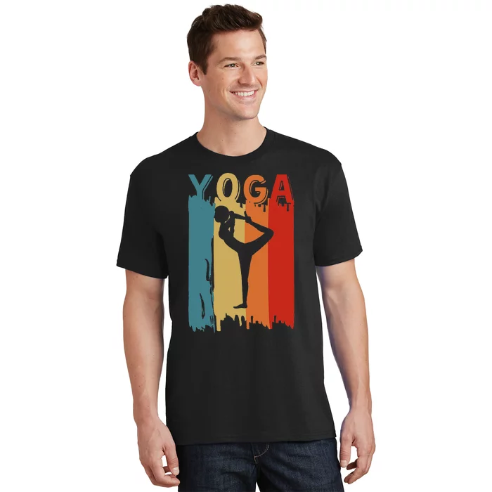 Yoga Silhouette Retro Vintage Mind Body And Soul T-Shirt