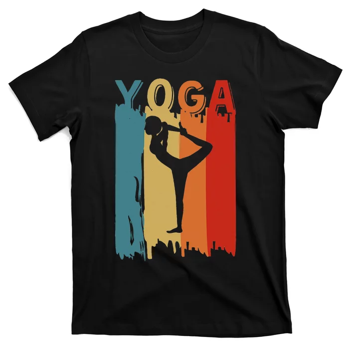 Yoga Silhouette Retro Vintage Mind Body And Soul T-Shirt