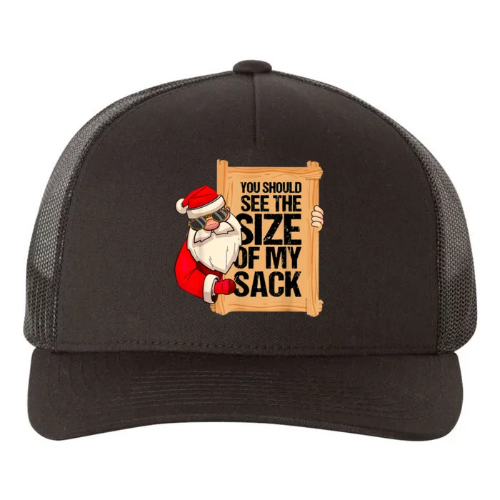 You Should See The Size Of My Sack Funny Santa Christmas Yupoong Adult 5-Panel Trucker Hat