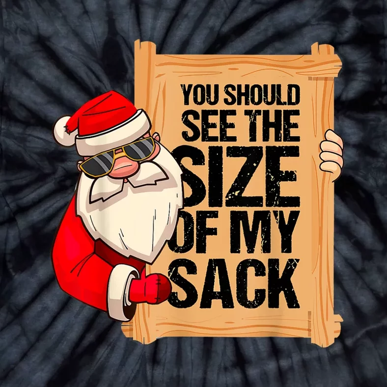 You Should See The Size Of My Sack Funny Santa Christmas Tie-Dye T-Shirt