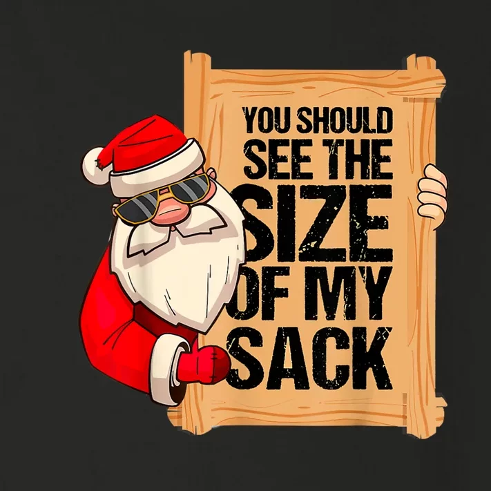 You Should See The Size Of My Sack Funny Santa Christmas Toddler Long Sleeve Shirt